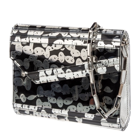 Jimmy Choo Black and Silver Acrylic Clutch - Picture 3 of 6